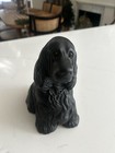 Black Leather Covered Artisan Made Cocker Spaniel Statute By Tanner Eye 8   