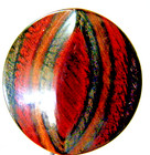 Vintage Mc Button Large Modern Wooden Marquetry Art  Metal Shank 1 1 4 