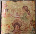 Vintage 1970s Birthday Gift Wrap Paper Girls Cake Retro Greetings Inc 2 Sheets 