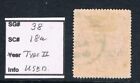 Brunei 1908 - 3   View Of Brunei River -type Ii- Scarlet - Sc 18a  sg 38  Used H2