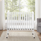 Lee Portable Folding Mini Child Baby Crib With 1 5  Mattress Children Crib White