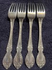 Gorham Melrose Sterling Silver Dinner Fork Set 4 Piece Silver Flatware 7 3 4   