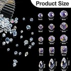 1280 Pcs Glass Beads Bulk Assorted Crystal Beads For Jewelry Making Faceted Tear