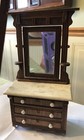 Dollhouse Miniature Artist Signed John Kunkel 1992 Wooden Mirrored Chest Dresser
