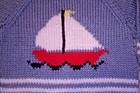 New 3m To 5t Hand Knit Baby Boy s Sailboat Raglan Sleeve Pullover Sweater