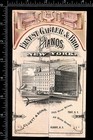 E  Gabler   Bro  Piano Ny - Rare - Ballroom Dance Big Folding Trade Card Sr h gp