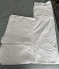 Crib Skirt Restoration  Hdw Baby   Child White Quilted -pink Trim Girl Free Ship