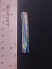 Vintage Enrique Ledesma Taxco Sterling Silver Turquoise Inlay Tie Clip Mexico