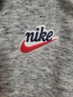 Nike Gray Zip-up Hoodie With Small Swoosh