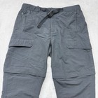 The North Face Convertible Hiking Pants Mens Large Gray Zip Off Cargo Outdoor