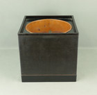        Zohiko Japanese Hibachi  Brazier Sahari  copper Alloy  With Wooden Box V707