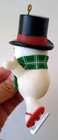 Vintage 1979 Hallmark Skating Snowman Christmas Ornament Tree Trimmer Collection