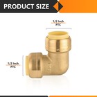 Efield  2 To 100 Packs  1 2  Push Fit 90 Degree Elbow Brass Fittings Lead Free