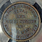 Thomas Jefferson  Medal  Jab-26  Pcgs Ms 63 Rb  By John Adams Bolen  C1867