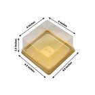 Clear Gold 50 Square 4  Plastic Mini Dessert Favor Boxes Cupcake Holders Party