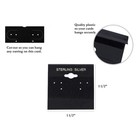 100 Black Flocked Jewelry Cards Earring Necklace Display Hang Holder Pack