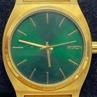 Men s Nixon Good Tone Unique Green Dial Minimal Stainless Steel Watch