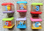 Fisher Price Peek A Boo Blocks Lot Of 64 W  Truck  Train  Boat   Circus Tray