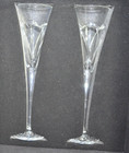 Waterford Crystal Champagne Flutes Set Of 2 Wedding Toasting Glasses Gift Box