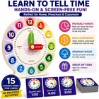 Interactive Educational Teaching Clock - Learn Time Easily  Durable Design For K