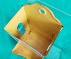 Vintage Match Box Holder Tin Metal Wall Mounted Yellow Floral Retro Kitchen