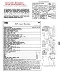 9  Sister Doll Fashion Clothes Wardrobe Mccall s 7480 Vtg 1964 Sewing Pattern