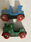 Vintage 2 Different Brio Railway Intercity Wooden Trains Engines Driver Sweden