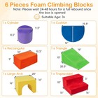 6pcs Kids Foam Climbing Blocks  Velvet Indoor Climb   Crawl Activity Playset
