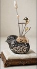 X Rare Mappin   Webb Sterling Silver Bird Pincushion W  Pins