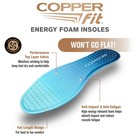 Copper Fit Energy Foam Insoles Rebound Cushion Anti Fatigue Women Size 6-10