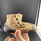 Antique Leather Baby Infant Child 4 Button Shoe Boot 19th Century 1800 s Doll