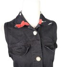 Vintage 90s Marcia s Rainbow Black Floral Print Vest S