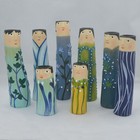 Boho Art Vase Family Human Face Painting Resin Flower Pot Tabletop Planter Decor
