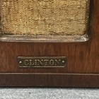Vintage 1930s Small Clinton Wood Tabletop Tube Radio Antique Clinton Mfg Co