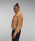 The North Face Osito Lux Fleece Jacket In Almond Butter Zip Pockets Woman Small