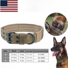 2  Wide Tactical Heavy Duty Nylon Large Dog Collar K9 Military With Metal Buckle