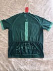 Nwt  Men   s Louis Garneau Full Zip Short Sleeve Cycling Sportiv Jersey Green Sz L
