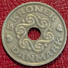 High Grade Vf xf 1990 Denmark 5 Kroner Coin-oct050