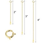 14k Gold Necklace Extender 925 Sterling Silver Necklace Bracelet Ankle Extend   
