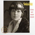 Vintage Amelia Earhart Pilot s License Photo Aviation  Giclee Fine Art Print