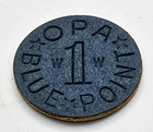 Opa Blue Point Token W-w War Ration Ww2 Vintage Old Coin Ww Free Ship 