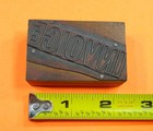 Antique Vtg Invoice Office Letterpress Print Type Ornament Cut Stamp Block