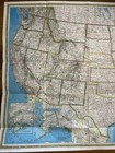 1976 National Geographic Map Of The United States     Fold-out  Double Sided