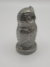 Vintage Pewter Miniature Owl Figurine   Paper Weight   2 25   Tall