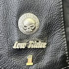 Vtg Unik Ultra Leather Motorcycle Vest Harley Patches Pins 42 Kansas Biker