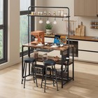 Heavy Duty Industrial Kitchen Island With Power Outlet  Bakers Rack   2 Stools