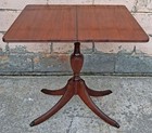 Antique Vintage Mahogany Duncan Phyfe Game Table Flip Top Card Console Claw Foot