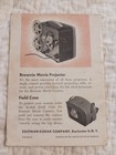 Brownie Movie Camera F 2 3 Model 2 Original Kodak Manual Booklet Only 1959