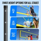 Portable Volleyball Net Set System Outdoor With Adjustable Poles  Bag  Ball pump