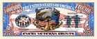 100 Pack Every Veteran Counts Money Collectible Novelty 1 Million Dollar Bills